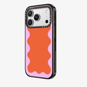 casetify - Pink Wavy Border on Orange - iPhone 17 pro max